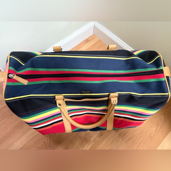 Y2K Kate Spade Striped Multicolor Duffel Bag - Picture 5 of 11